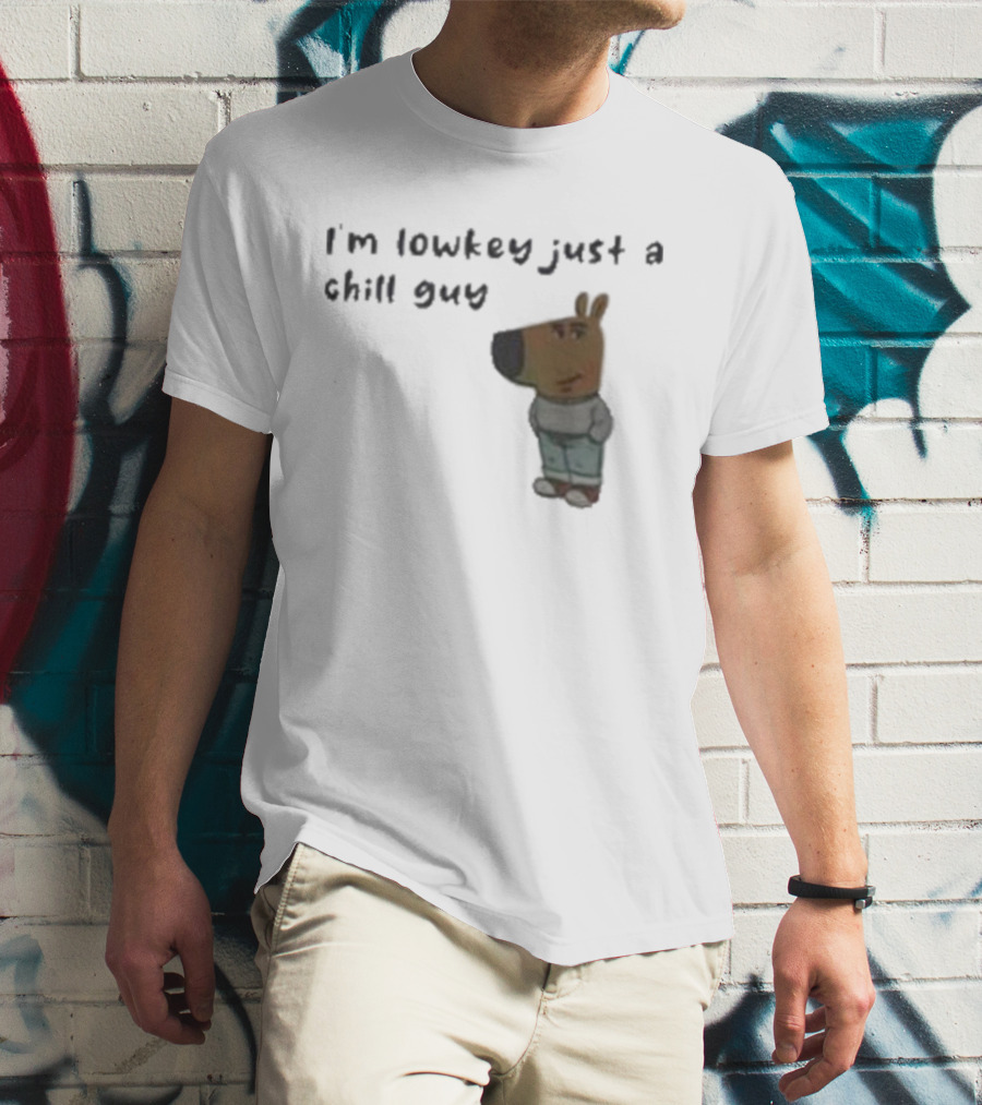 Chill Guy Dog I'm Lowkey Just A Chill Guy Animal Crossing Inspired Character T-Shirt