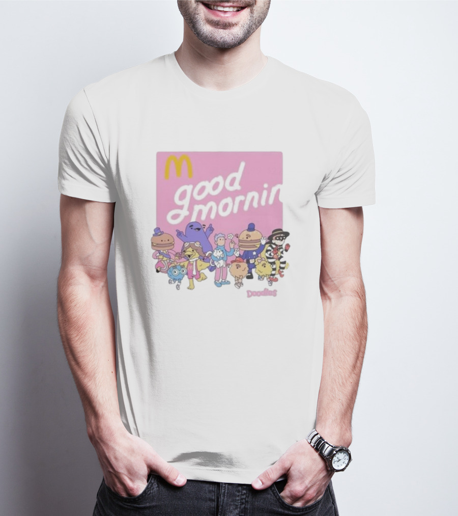 Doodles X McDonald's Good Mornin' Crew Vintage Characters T-Shirt
