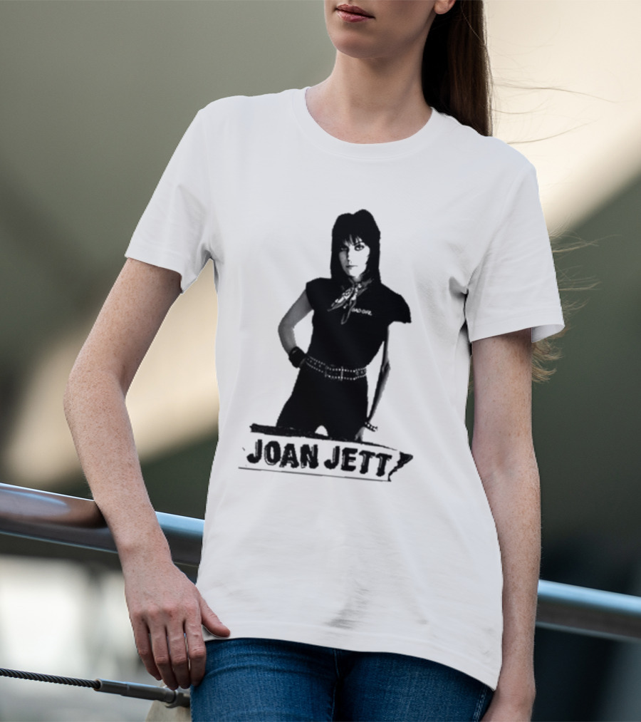 Joan Jett Crimson And Clover Photo Joan Jett Black And White Image T-Shirt