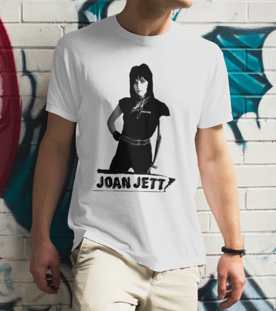 Joan Jett Crimson And Clover Photo Joan Jett Black And White Image T-Shirt