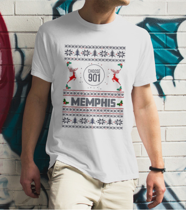 Choose 901 Memphis Christmas Holiday T-Shirt