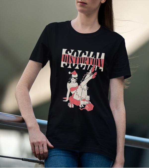 Social Distortion Holiday Pinup Torn Logo Santa Hat Retro Gifts T-Shirt