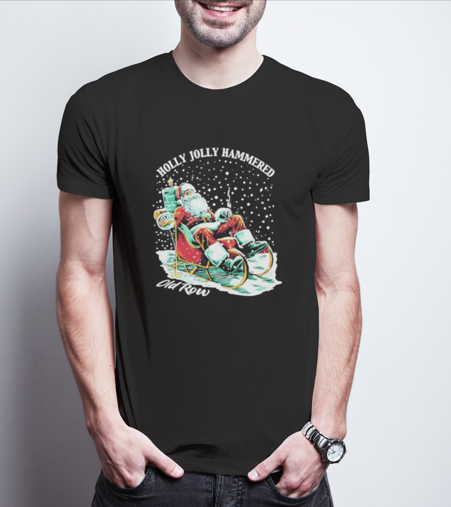 Holly Jolly Hammered Santa Old Row T-Shirt