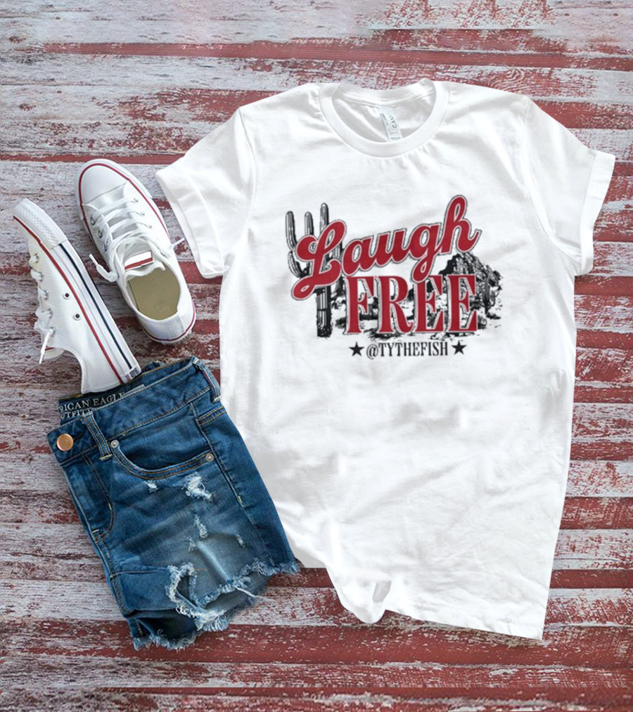 Laugh Free @TYTHEFISH Cactus Desert Scene T-Shirt