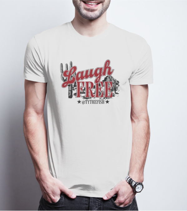 Laugh Free @TYTHEFISH Cactus Desert Scene T-Shirt