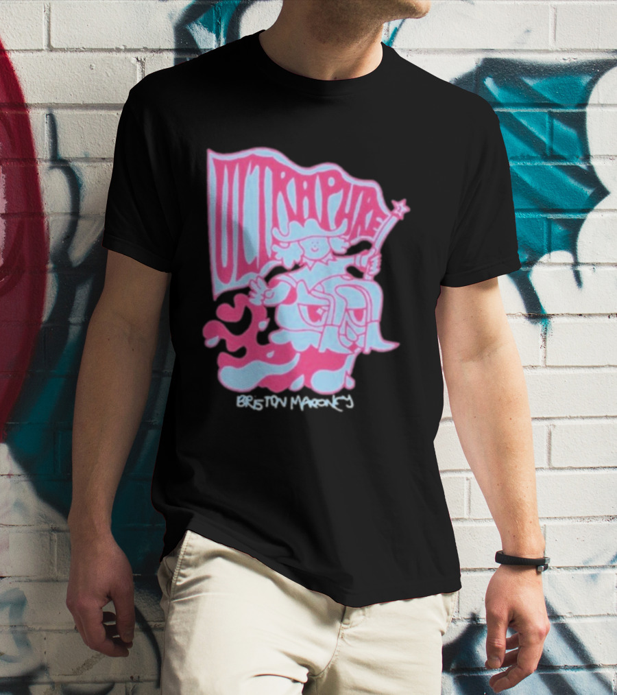 Briston Maroney Ultrapure Pink And Blue Caricature T-Shirt