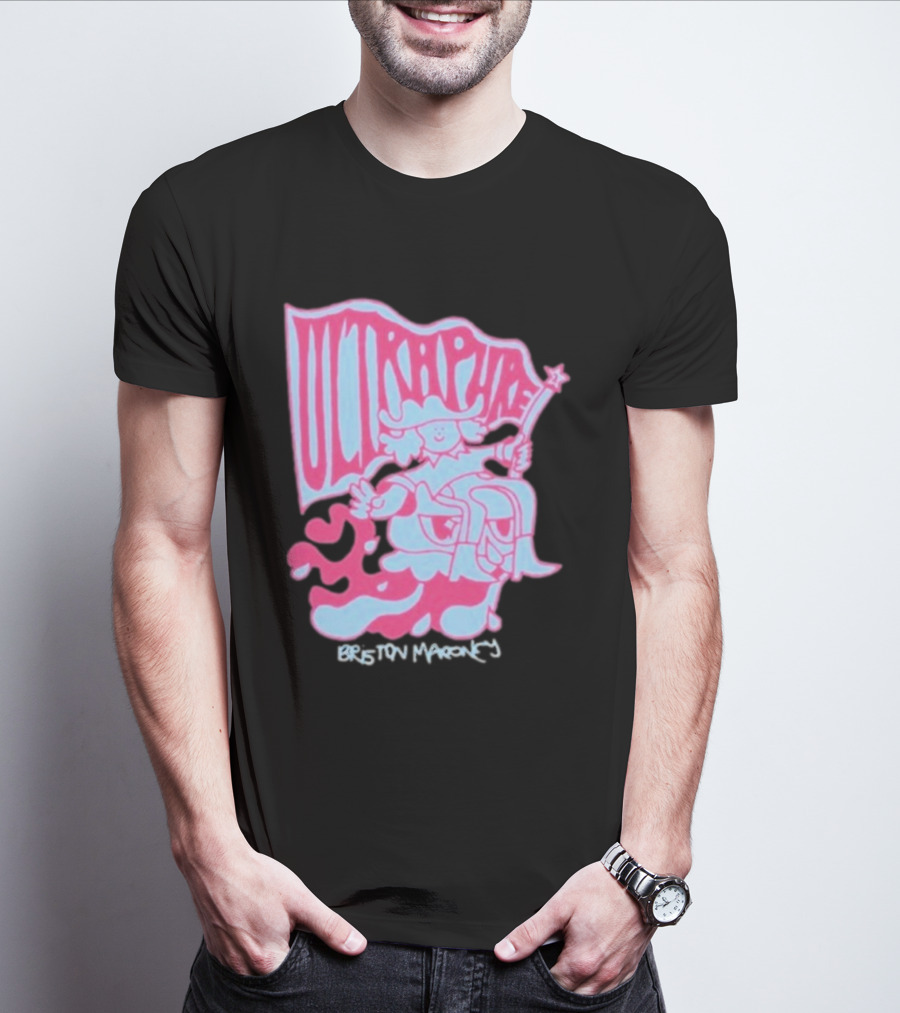 Briston Maroney Ultrapure Pink And Blue Caricature T-Shirt