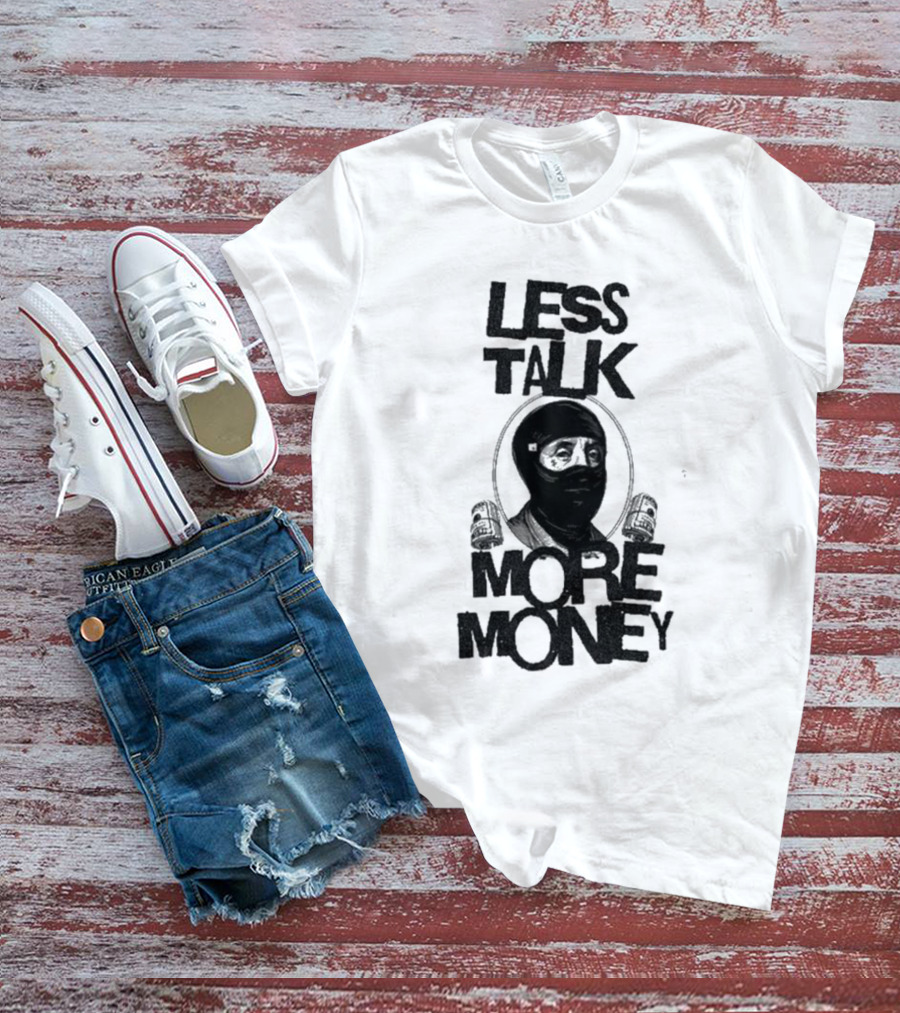 City Boys Franklin Less Talk More Money Masked Figure With Headphones T-Shirt