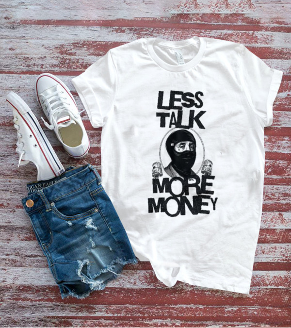 City Boys Franklin Less Talk More Money Masked Figure With Headphones T-Shirt