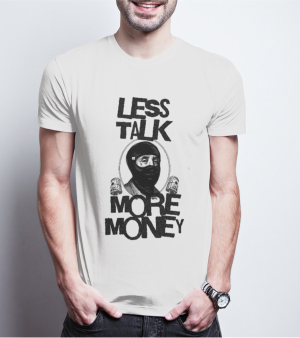 City Boys Franklin Less Talk More Money Masked Figure With Headphones T-Shirt