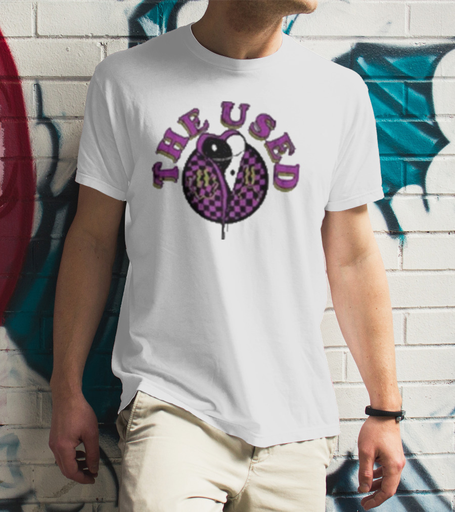 The Used Intertwined Yin Yang Checkered Heart T-Shirt