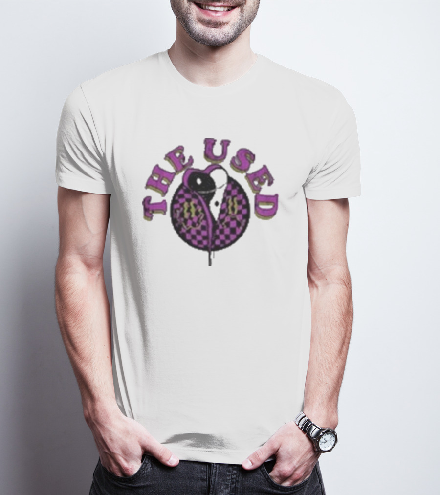 The Used Intertwined Yin Yang Checkered Heart T-Shirt