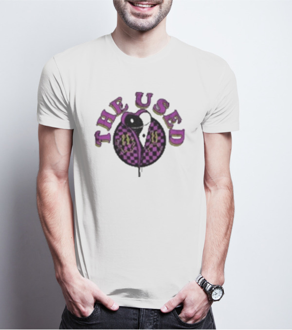 The Used Intertwined Yin Yang Checkered Heart T-Shirt
