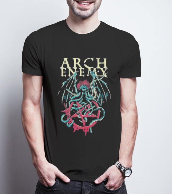 Arch Enemy Cthulhu Pentagram Wings T-Shirt