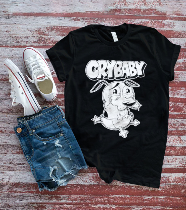 CRYBABY Cartoon Dog Character Large T-Shirt