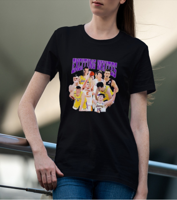 Exciting Whites Dalton Knecht Austin Reaves Lakers Basketball T-Shirt