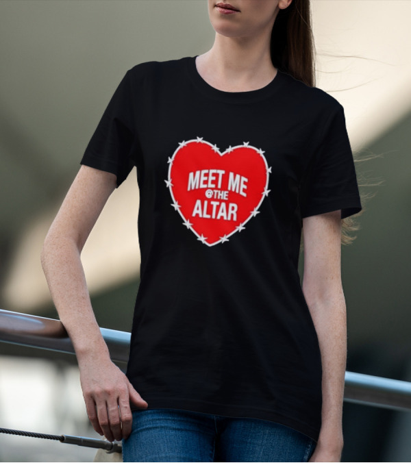 Meet Me At The Altar Heart With Star Border T-Shirt