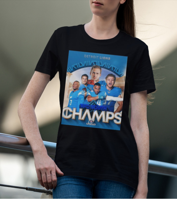 Detroit Lions AFC South Champs Playoffs Team T-Shirt