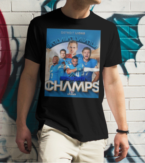 Detroit Lions AFC South Champs Playoffs Team T-Shirt