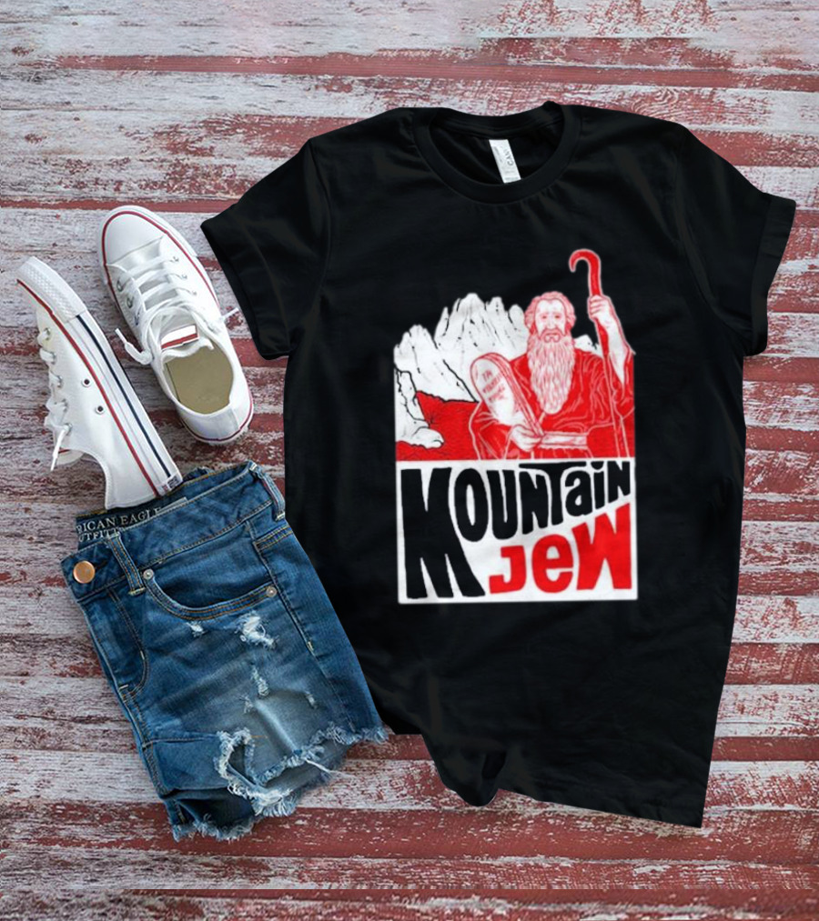 Nwt Mountain Jew Nature Old Men Cool Moses With Ten Commandments T-Shirt