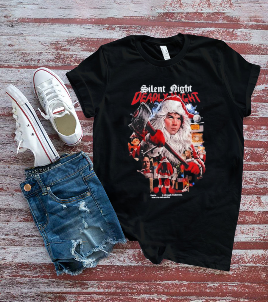 Silent Night Deadly Night Gutter Garbs Christmas Horror Santa Axe T-Shirt