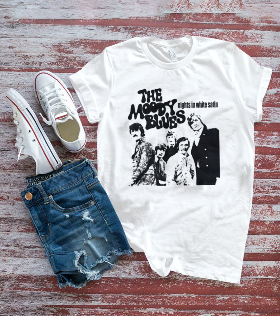 The Moody Blues Nights In White Satin Vintage Band Photo T-Shirt