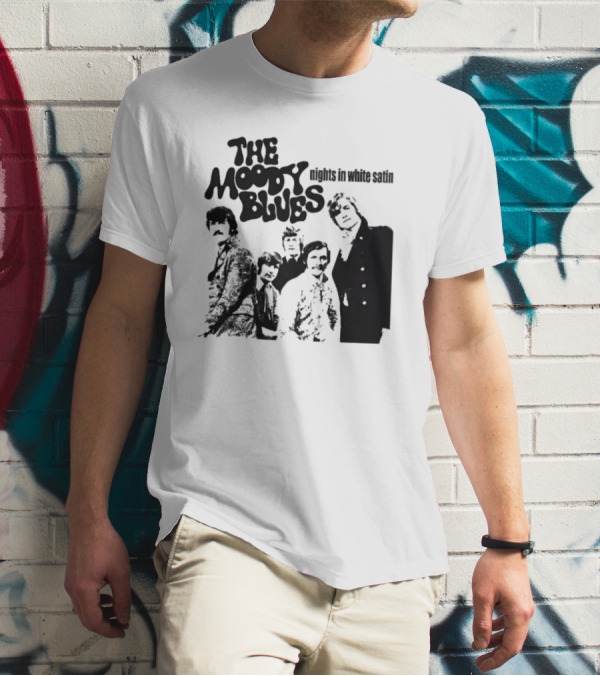 The Moody Blues Nights In White Satin Vintage Band Photo T-Shirt