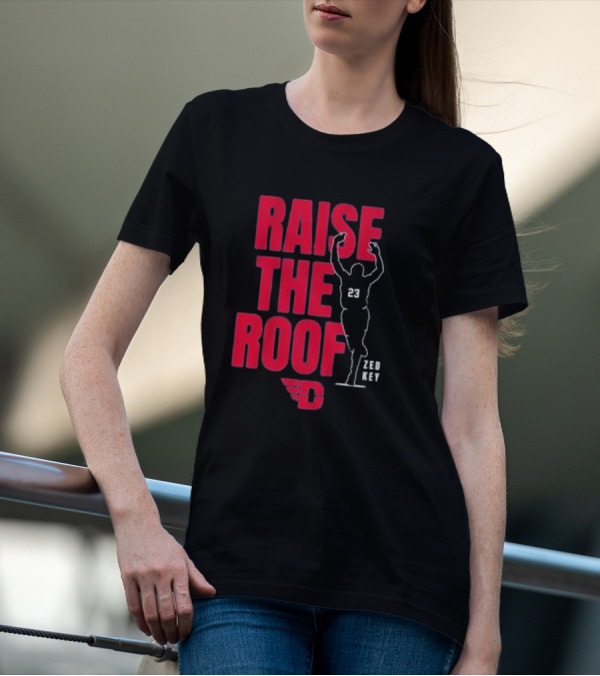 Dayton Basketball Raise The Roof Zed Key 23 T-Shirt