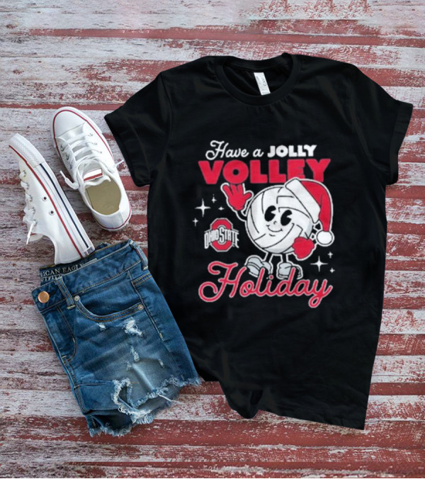 Ohio State Buckeyes Have A Jolly Volley Holiday Christmas T-Shirt