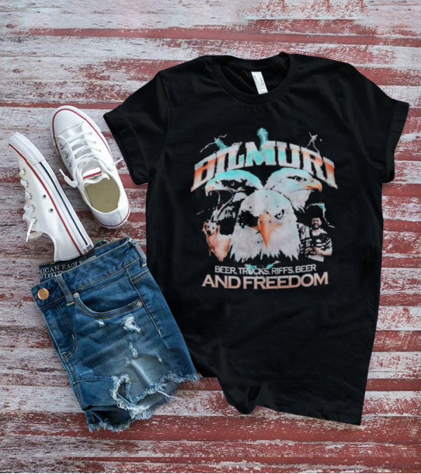 Bilmuri Beer Trucks Riffs And Freedom Eagle T-Shirt