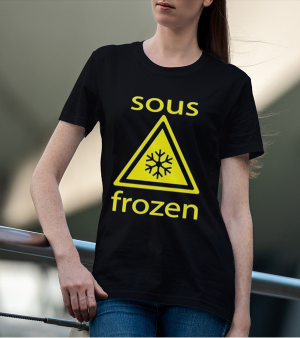 Sous Frozen Snowflake Warning Triangle T-Shirt