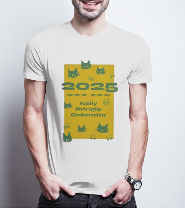 2025 Kelly Pringle Cat Calendar T-Shirt