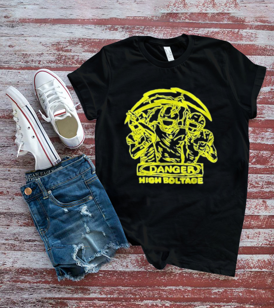 Los Angeles Chargers Danger High Voltage Football Team Players T-Shirt