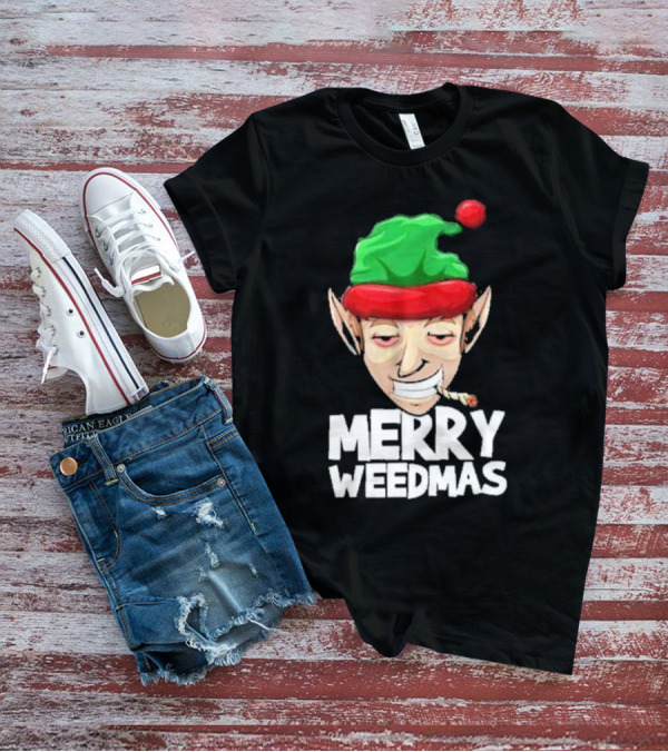 Merry Weedmas Elf Smoking 420 T-Shirt