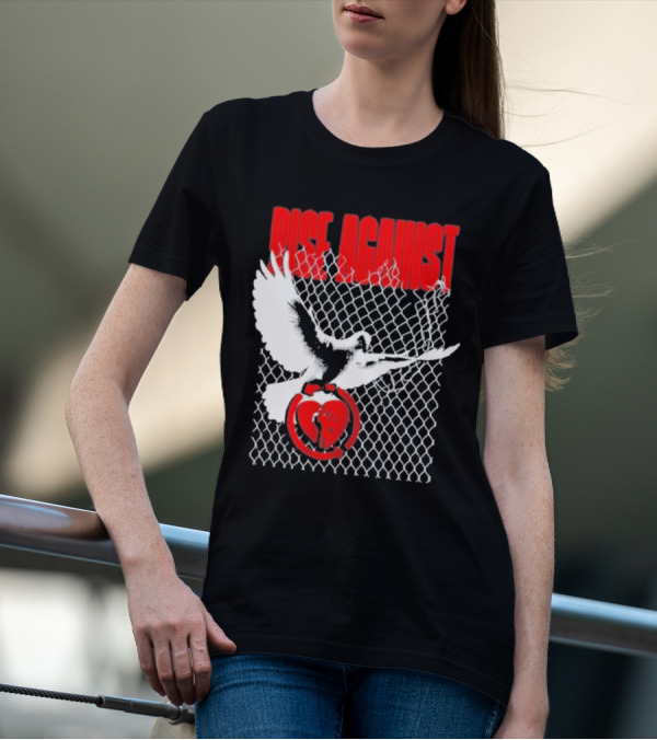 Rise Against Caged Dove Heart Symbol T-Shirt