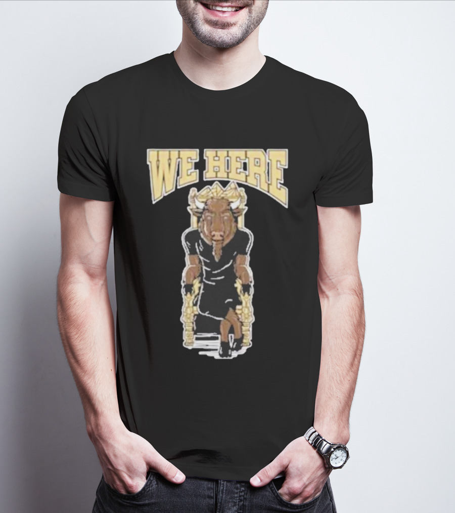 WE HERE Buffalo Bull King On Throne T-Shirt