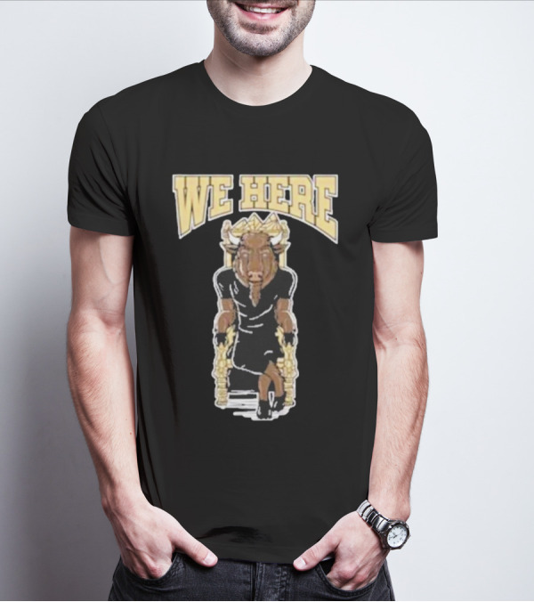 WE HERE Buffalo Bull King On Throne T-Shirt