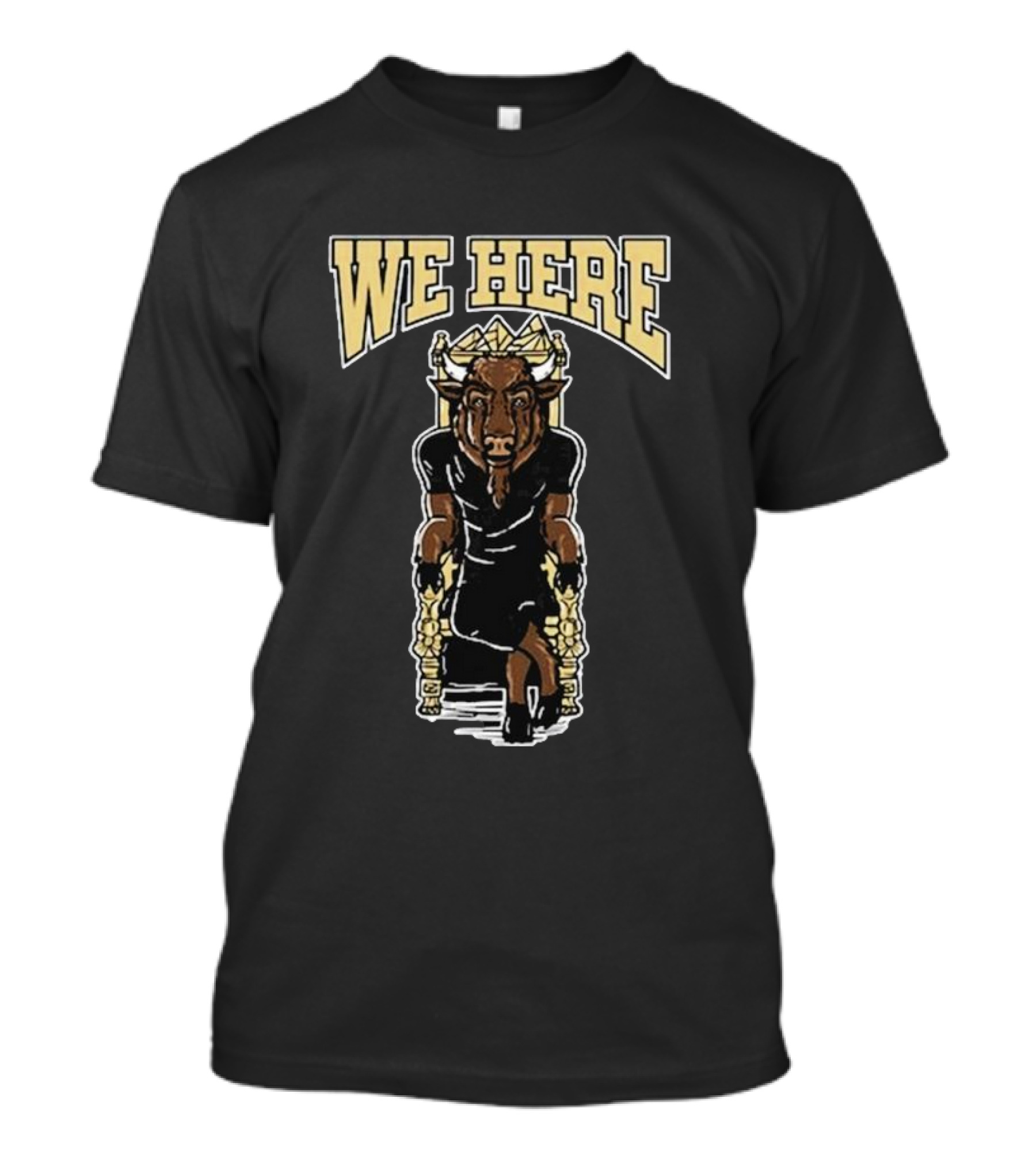 We Here Colorado Buffaloes Mascot King Chair T-Shirt