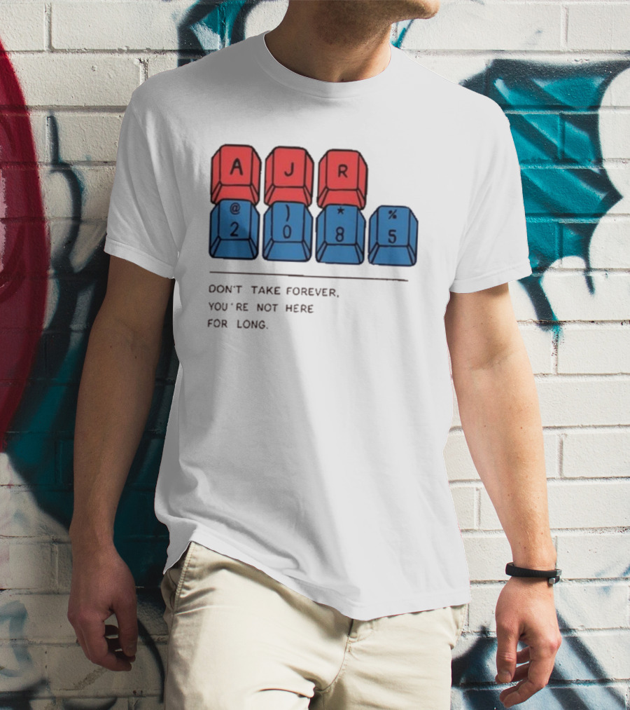 AJR Brothers 2085 Livestream Don't Take Forever Keyboard Keys T-Shirt