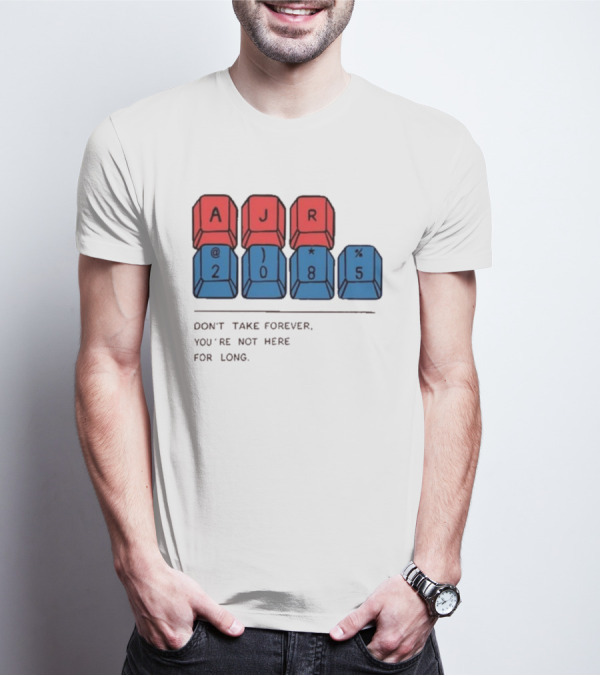 AJR Brothers 2085 Livestream Don't Take Forever Keyboard Keys T-Shirt