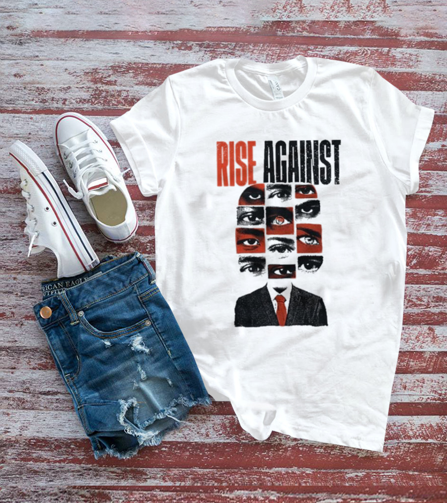 RISE AGAINST Eyes And Suit Big Brother Surveillance T-Shirt
