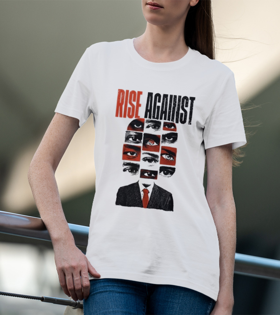 RISE AGAINST Eyes And Suit Big Brother Surveillance T-Shirt