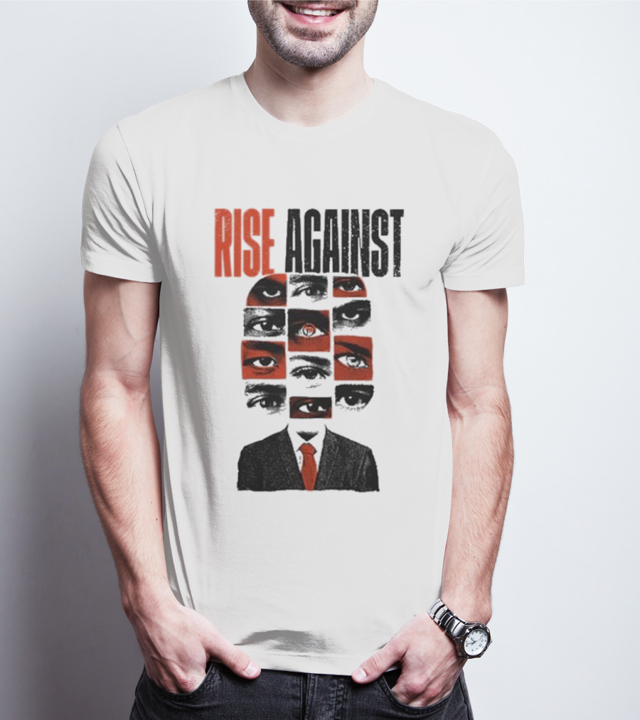 RISE AGAINST Eyes And Suit Big Brother Surveillance T-Shirt