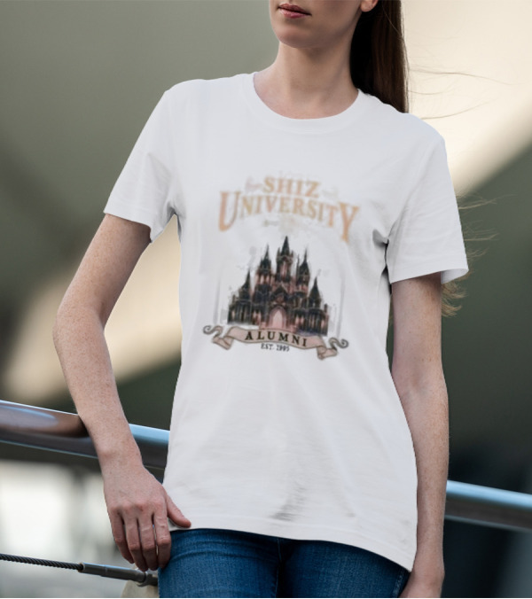 Shiz University Alumni Est 1995 Gothic Castle Emblem T-Shirt