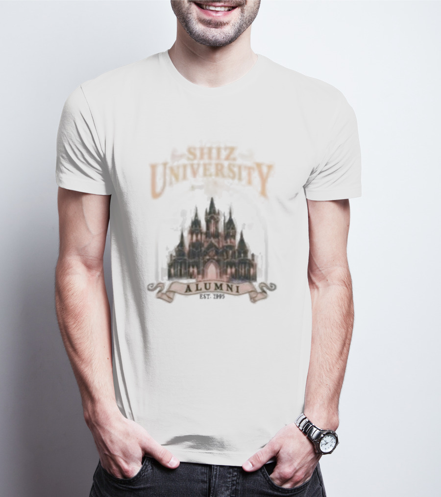 Shiz University Alumni Est 1995 Gothic Castle Emblem T-Shirt