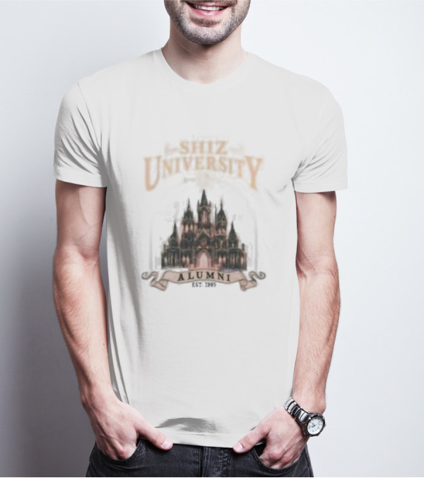 Shiz University Alumni Est 1995 Gothic Castle Emblem T-Shirt