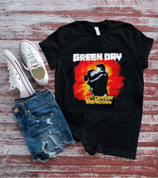 Green Day 21st Century Breakdown Couple Embrace T-Shirt