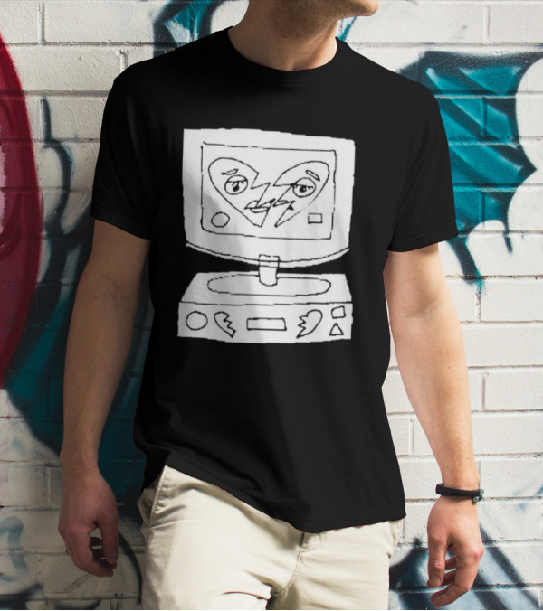 James Marriott Broken Heart Sketch Retro Computer T-Shirt