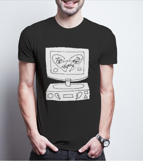 James Marriott Broken Heart Sketch Retro Computer T-Shirt