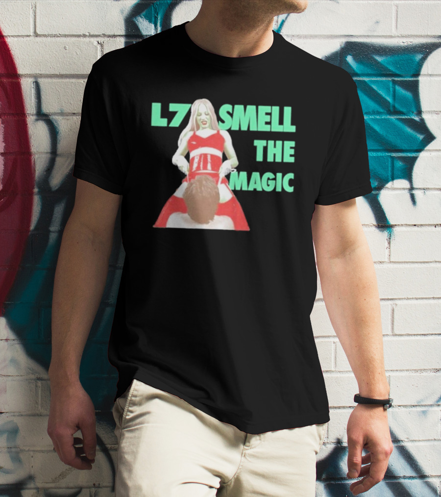 L7 Smell The Magic Band Bold Retro T-Shirt